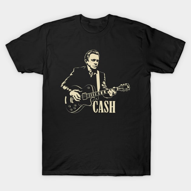 Cool Johnny Cash T-Shirt by Aldrvnd